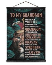 STRAIGHTEN YOUR CROWN - GRANDSON GIFT WITH LION Hanging Canvas tile