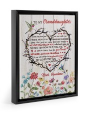 My Love For You Is Forever - Amazing Gift For Granddaughter Floating Framed Canvas Prints Black tile