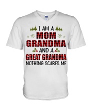 Nothing Scares Me - Perfect Gift For Grandma V-Neck T-Shirt tile