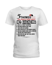 5 THINGS YOU SHOULD KNOW ABOUT MY GRANDMA Ladies T-Shirt tile