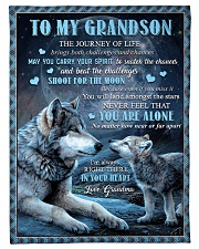 Shoot For The Moon - Lovely Gift For Grandson Small Fleece Blanket - 30" x 40" front