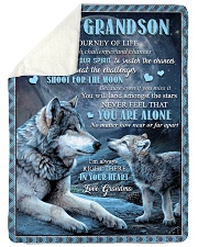 Shoot For The Moon - Lovely Gift For Grandson Sherpa Fleece Blanket tile