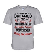 LIVING THE DREAM - LOVELY GIFT FOR DAUGHTER-IN-LAW V-Neck T-Shirt tile