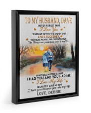 I LOVE YOU - TO HUSBAND DAVE FROM DEBBIE Floating Framed Canvas Prints Black tile