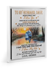 I LOVE YOU - TO HUSBAND DAVE FROM DEBBIE Floating Framed Canvas Prints White tile