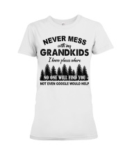 NO ONE WILL FIND YOU - PERFECT GIFT FOR GRANDMA Premium Fit Ladies Tee tile