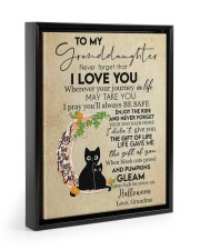I LOVE YOU - PERFECT GIFT FOR GRANDDAUGHTER Floating Framed Canvas Prints Black tile