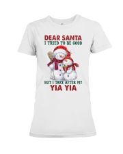 I Take After My Yia Yia - Best Gift For Grandchild Premium Fit Ladies Tee tile