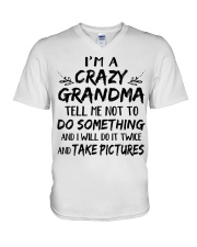 I'm A Crazy Grandma V-Neck T-Shirt tile