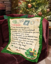 Remember Whose Granddaughter You Are & Straighten Your Crown - Lovely Gift For Granddaughter Small Fleece Blanket - 30" x 40" aos-coral-fleece-blanket-30x40-lifestyle-front-20