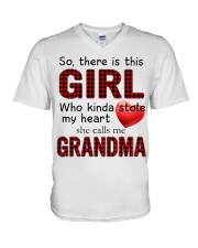STOLE MY HEART - MEANINGFUL GIFT FOR GRANDMA V-Neck T-Shirt tile