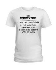 THE NONNI CODE - BEDTIME IS WHENEVER Ladies T-Shirt tile