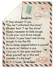 I AM THE STORM GIFT FROM GRANDMA TO GRANDDAUGHTER Large Sherpa Fleece Blanket - 60" x 80" thumbnail