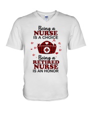 BEING RETIRED NURSE - PERFECT GIFT FOR NURSE V-Neck T-Shirt tile