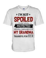 THANKFUL FOR HER - GREAT GIFT FOR GRANDCHILDREN V-Neck T-Shirt tile