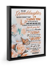 Just Do Your Best - Lovely Gift For Granddaughter Floating Framed Canvas Prints Black tile