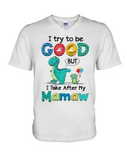 I Try To Be Good - Best Gift For Grandchild V-Neck T-Shirt tile