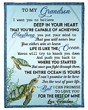 LIFE IS LIKE THE OCEAN - GRANDMA TO GRANDSON Small Fleece Blanket - 30" x 40" front