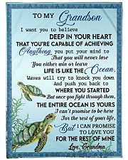 LIFE IS LIKE THE OCEAN - GRANDMA TO GRANDSON Fleece Blanket tile