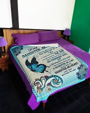 YOU'RE THE LOVE - GIFT FOR DAUGHTER-IN-LAW Large Fleece Blanket - 60" x 80" aos-coral-fleece-blanket-60x80-lifestyle-front-01