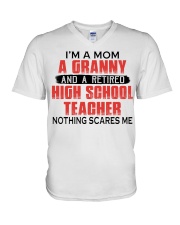 NOTHING SCARES ME - PERFECT GIFT FOR TEACHER V-Neck T-Shirt tile