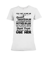 YOU CAN'T SCARE ME - LOVELY GIFT DAUGHTER-IN-LAW Premium Fit Ladies Tee tile