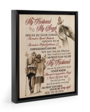 MISS YOU SO MUCH Floating Framed Canvas Prints Black tile