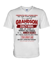 I'M A SPOILED GRANDSON OF A CRAZY NANA V-Neck T-Shirt tile