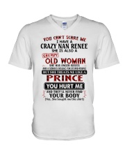 YOU CAN'T SCARE ME - BEST GIFT FOR GRANDSON V-Neck T-Shirt tile