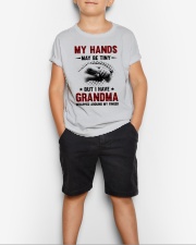 My Hands May Be Tiny - Best Gift For Grandkids Youth T-Shirt lifestyle-youth-tshirt-front-1