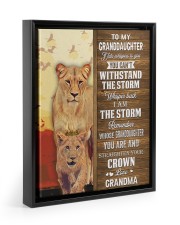 WITHSTAND THE STORM - GRANDMA TO GRANDDAUGHTER Floating Framed Canvas Prints Black tile
