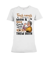 TOUGH ENOUGH TO BE A MOM AND NANA Premium Fit Ladies Tee tile