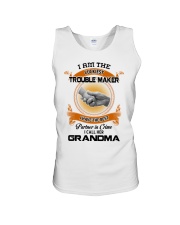 I Am The Luckiest Trouble Maker - Best Gift For Grandchild Unisex Tank tile