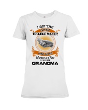 I Am The Luckiest Trouble Maker - Best Gift For Grandchild Premium Fit Ladies Tee tile