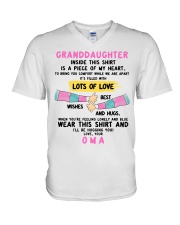 LOTS OF LOVE - BEST GIFT FOR GRANDDAUGHTER V-Neck T-Shirt tile