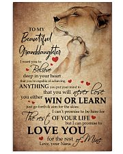 WIN OR LEARN-BEST GIFT FOR BEAUTIFUL GRANDDAUGHTER 11x17 Poster front