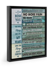 LOVE YOU ALWYAS AND FOREVER - TO MY HUSBAND IN HEAVEN Floating Framed Canvas Prints Black tile