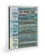 LOVE YOU ALWYAS AND FOREVER - TO MY HUSBAND IN HEAVEN Floating Framed Canvas Prints White tile