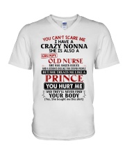 YOU CAN'T SCARE ME - PERFECT GIFT FOR NONNA V-Neck T-Shirt tile