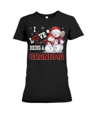 I LOVE BEING A GRANDMA - PERFECT GIFT FOR GRANDMA Premium Fit Ladies Tee tile