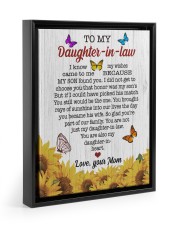 So Glad You're Part Of Our Family - Lovely Gift For Daughter-in-law Floating Framed Canvas Prints Black tile
