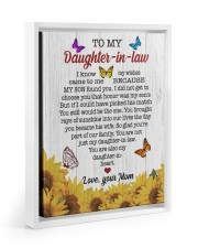 So Glad You're Part Of Our Family - Lovely Gift For Daughter-in-law Floating Framed Canvas Prints White tile