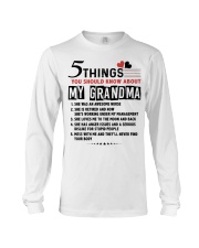 5 THINGS YOU SHOULD KNOW ABOUT MY GRANDMA Long Sleeve Tee tile