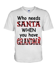 AWESOME GIFT FROM GRANDMA TO GRANDKID V-Neck T-Shirt tile