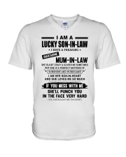 I AM A LUCKY SON-IN-LAW V-Neck T-Shirt tile