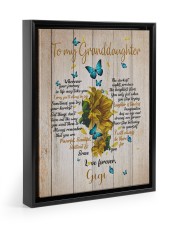 BELIEVE IN YOURSELF - BEST GIFT FOR GRANDDAUGHTER Floating Framed Canvas Prints Black tile