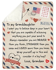 A BIG HUG - GIFT FOR GRANDDAUGHTER FROM GRANDMA Sherpa Fleece Blanket tile