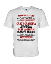 NOVEMBER MARYLAND - GRANDMA TO GRANDDAUGHTER V-Neck T-Shirt tile