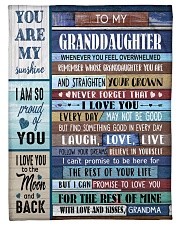 STRAIGHTEN YOUR CROWN - GIFT FOR GRANDDAUGHTER Small Fleece Blanket - 30" x 40" front