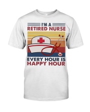 A RETIRED NURSE EVERY HOUR IS HAPPY HOUR Premium Fit Mens Tee tile